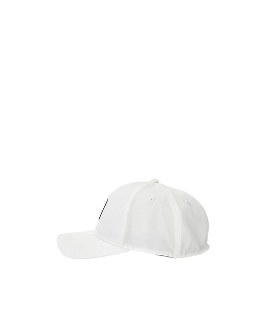 C P Company White Logo-Patch Twill Cap for men
