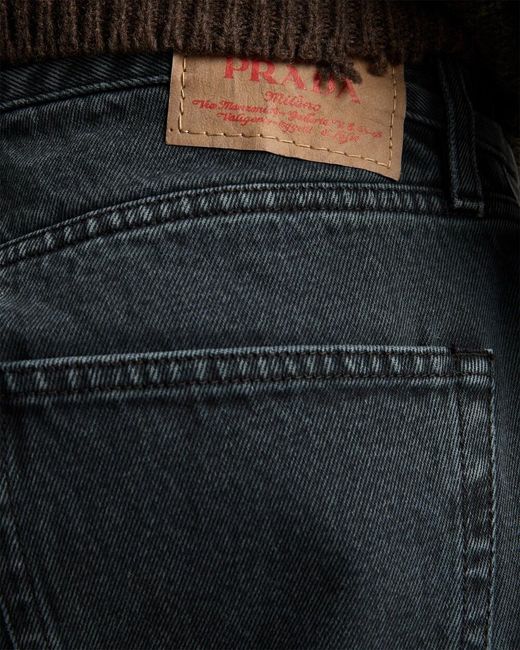 Prada Blue Denim Bermudas for men