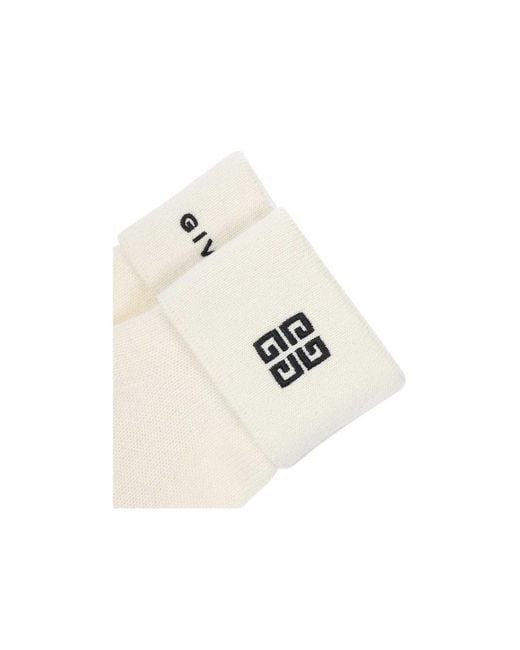 Givenchy White Logo Gloves for men