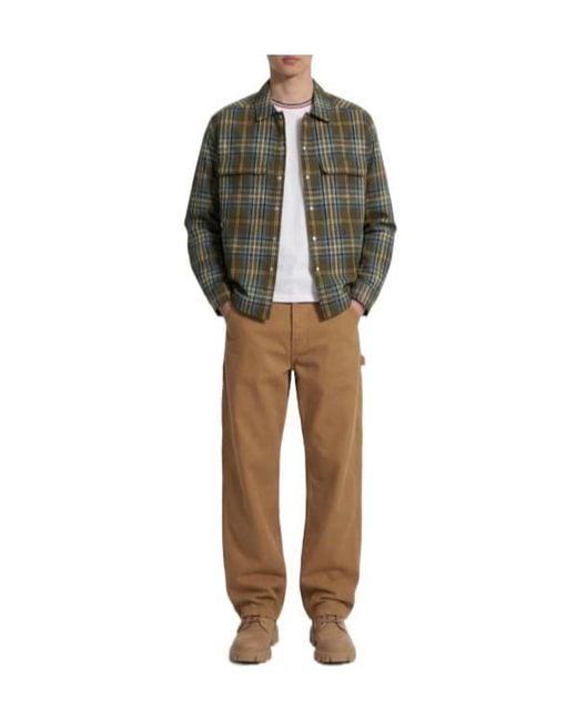 Moncler Green Monogram Checked Shirt Jacket for men