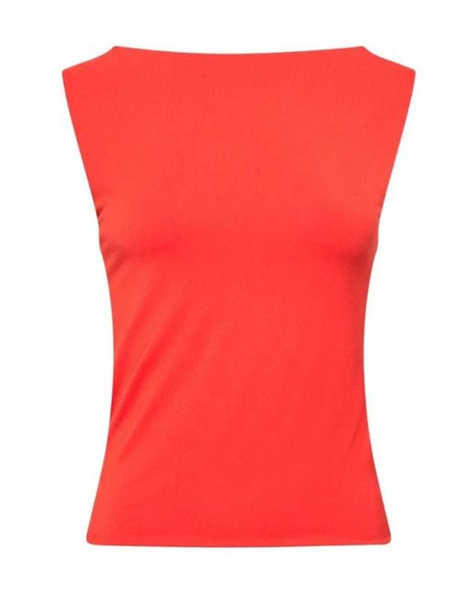 Rag & Bone Red Sleeveless Top