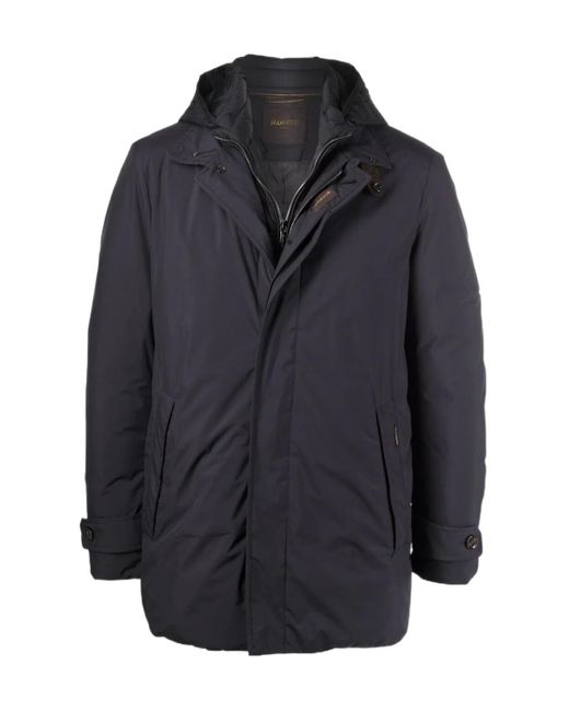 Moorer Blue Raffaello-Stp Padded Coat for men