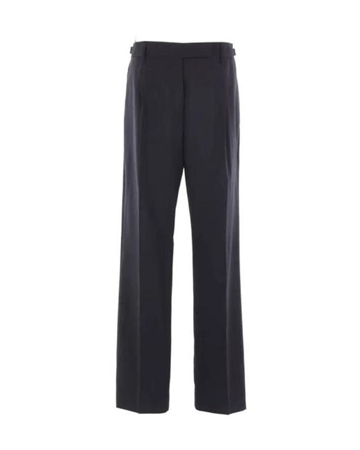 Prada Blue Pleat-Detailed Trousers