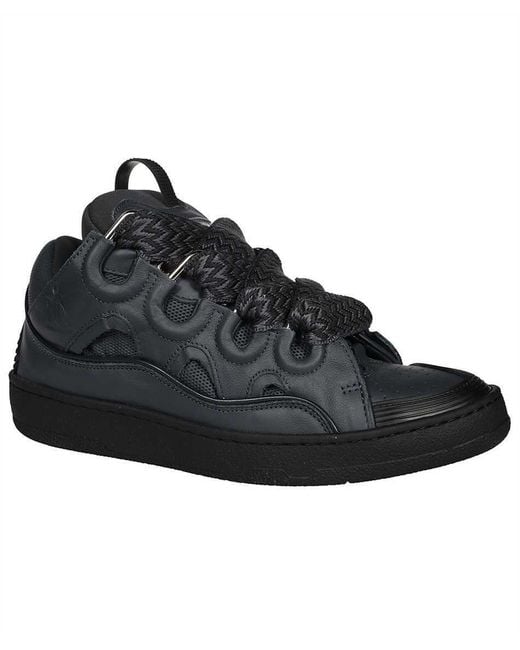 Lanvin Black Curb Lace-Up Sneakers for men