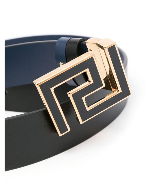 Versace White Greca Reversible Leather Belt for men