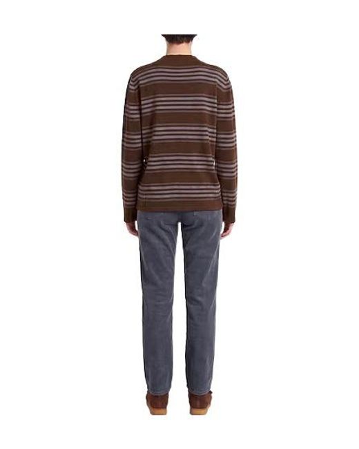 Marni Brown Striped Knit Sweater