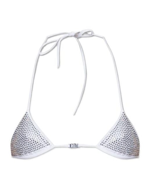 DSquared² White Triangle Bikini Top