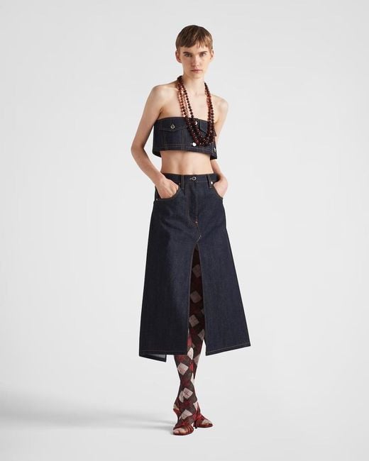 Prada Black Crop Top
