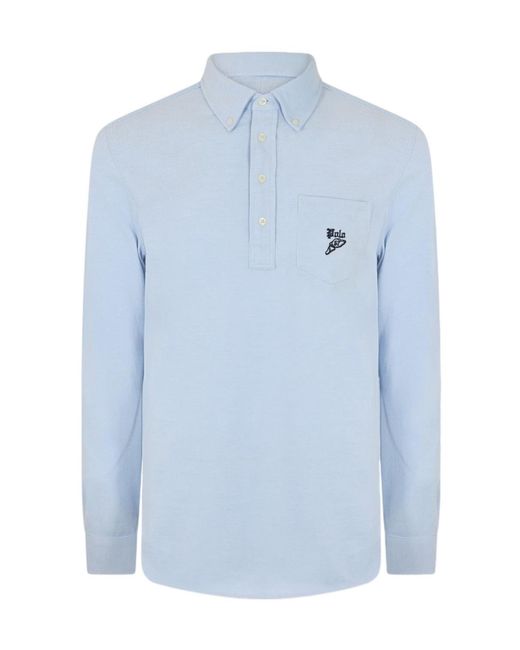 Polo Ralph Lauren Blue Polo Pckt Pp Ls Sn05 for men
