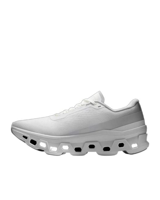 On Shoes Gray Cloudmonster Lace-Up Running Sneakers