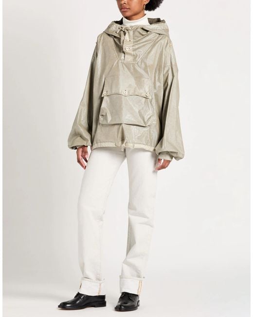Maison Margiela Gray Plain Hooded Casual Coat