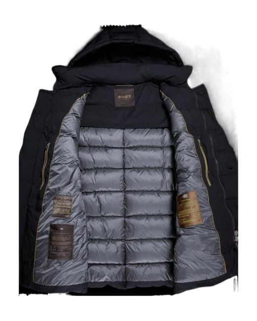 Moorer Blue Florio Double-Breasted Padded Coat for men