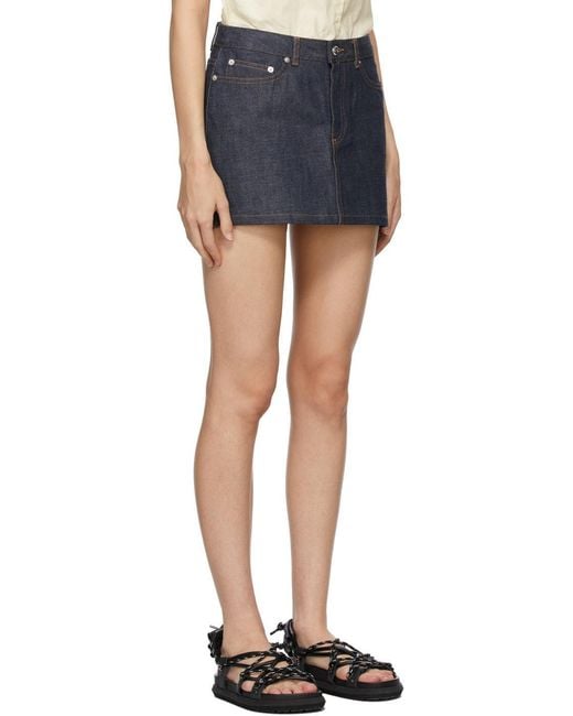 A.P.C. Blue Denim Mini Skirt