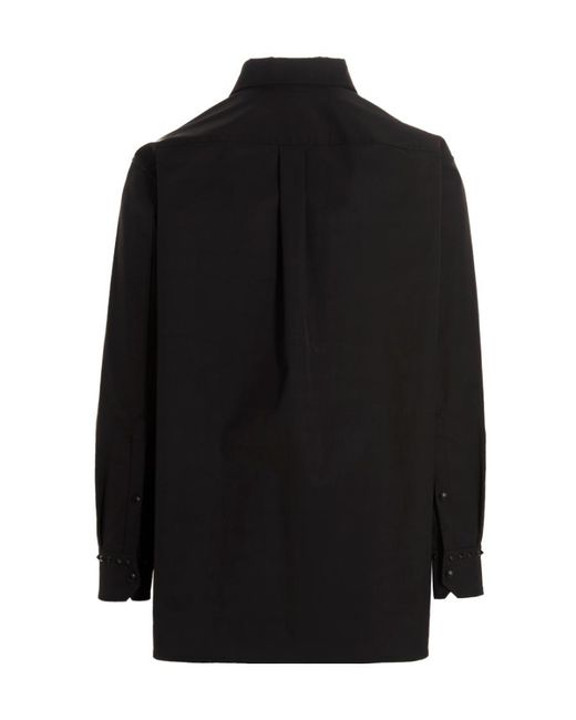 Valentino Black Collared Button-Up Shirt for men
