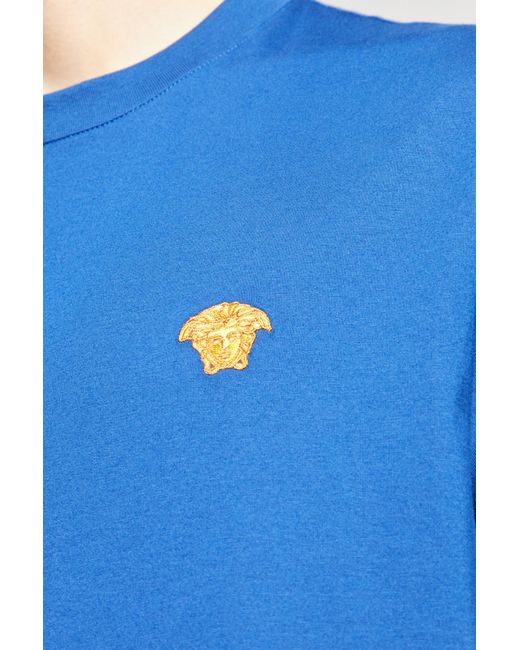 Versace Blue Medusa Crewneck T-Shirt for men