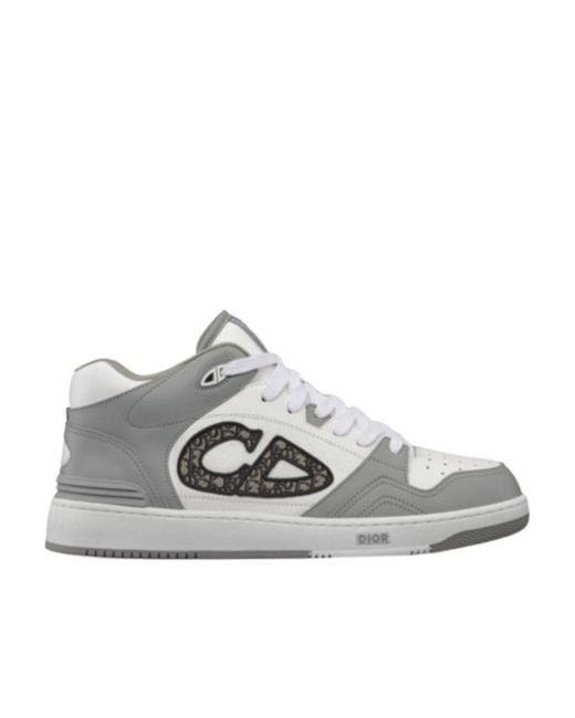 Dior White Homme B57 Mid-Top Sneakers for men