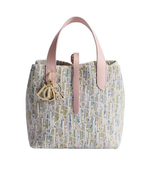 Dior Gray Small Toujours Vertical Tote Bag