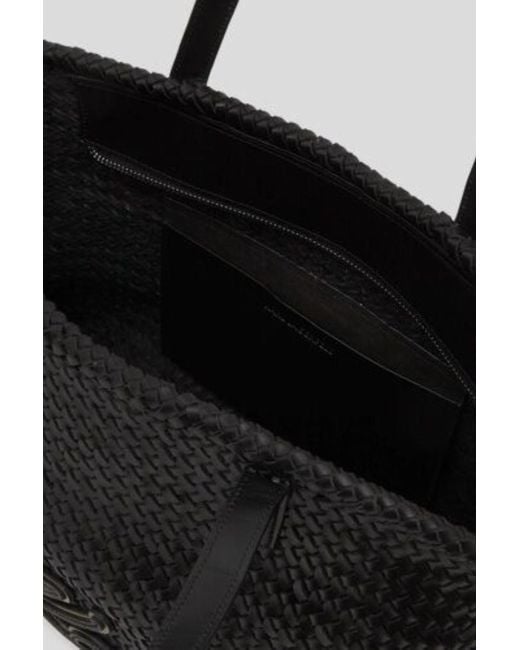 Karl Lagerfeld Black Logo Woven Tote Bag