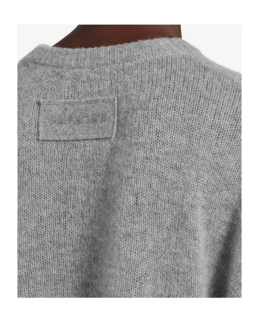 Balenciaga Gray Cropped Crewneck