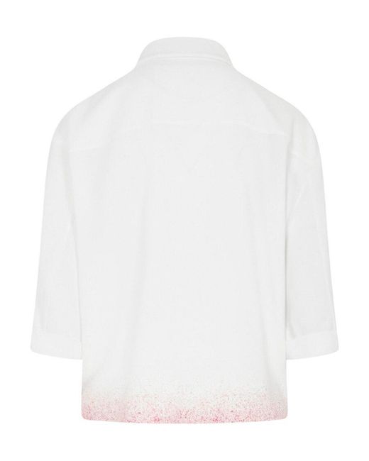 Off-White c/o Virgil Abloh White Knotted Short-Sleeve Shirt