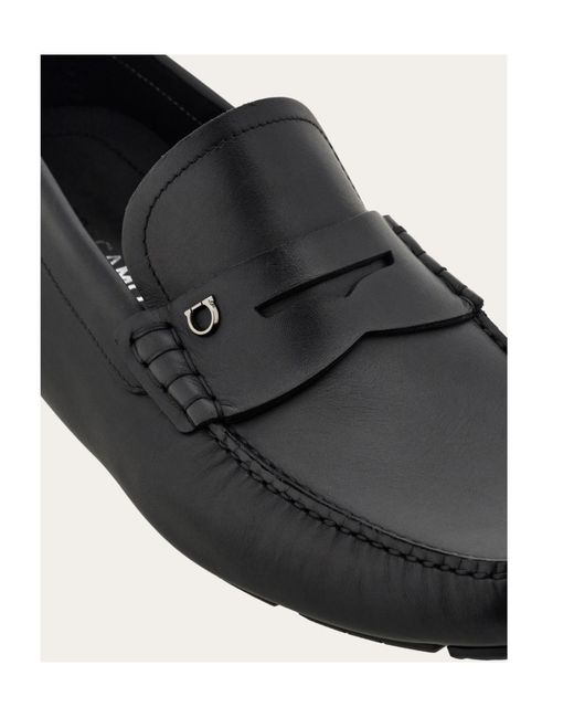 Ferragamo Black Penny Driver Loafer for men