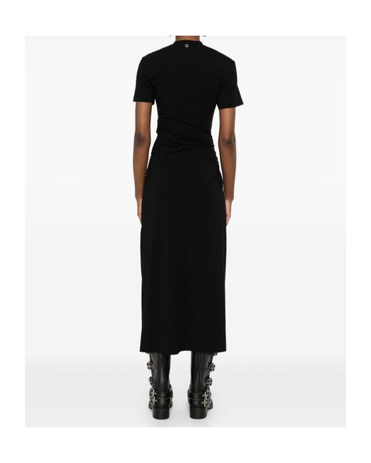 Rabanne Black Jersey Long Piercing Dress