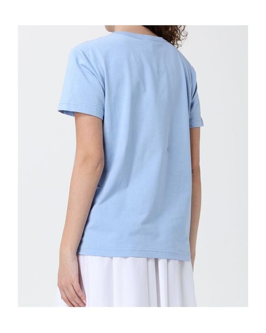 Fabiana Filippi Blue Bead-Trim Crew-Neck T-Shirt