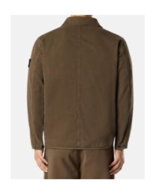 Stone Island Brown Chest-Pocket Zip-Up Jacket for men