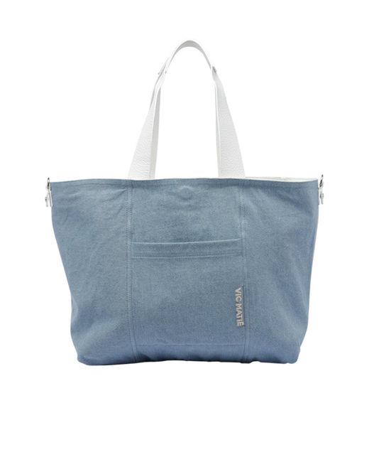 Vic Matié White Double Handle Tote Bag