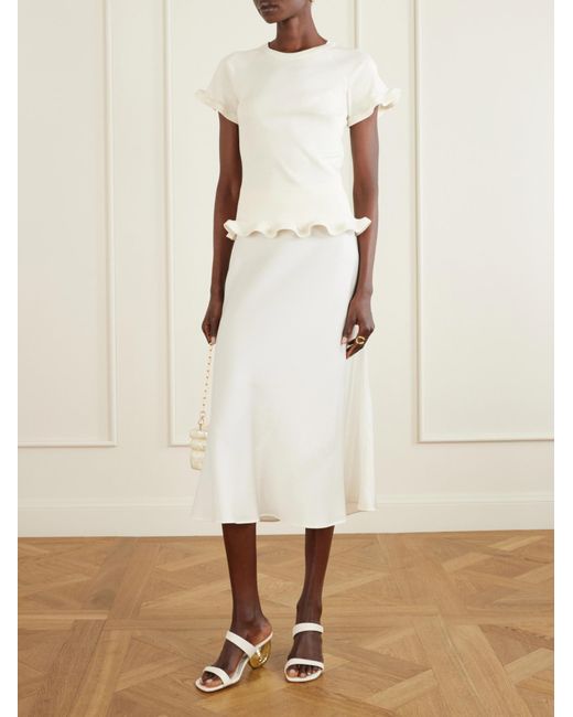 Jonathan Simkhai White Two-Strap Slingback Mules