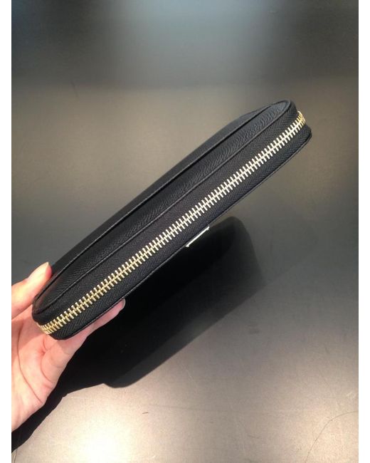 Dolce & Gabbana Black Logo Plaque Zip-Around Wallet