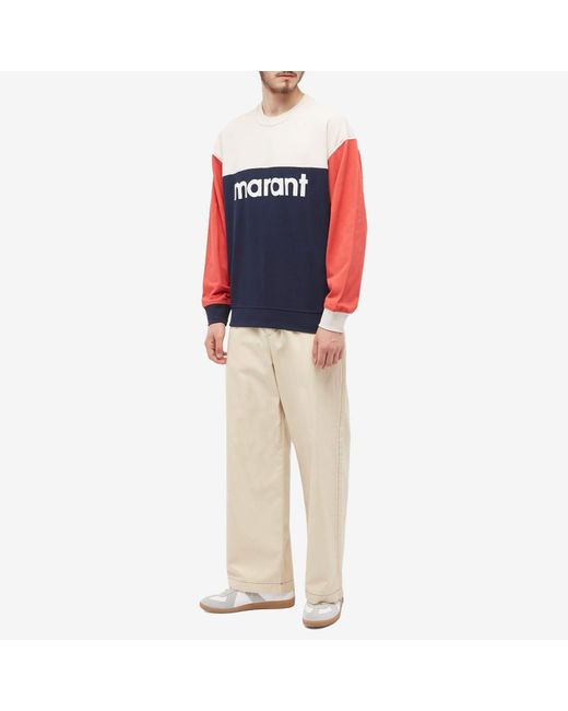 Isabel Marant Blue Aftone Cotton Sweatshirt for men