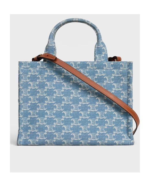 Céline Blue Small Cabas Shoulder Bag