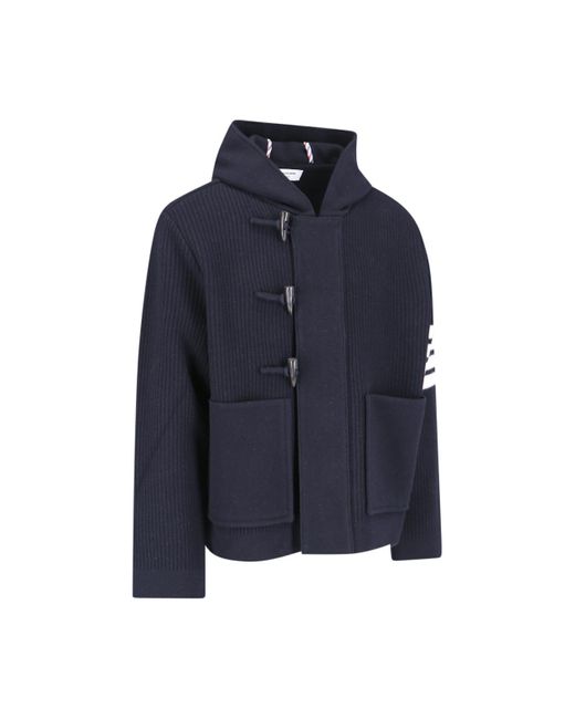 Thom Browne Blue Stripe Detailed Jacket for men