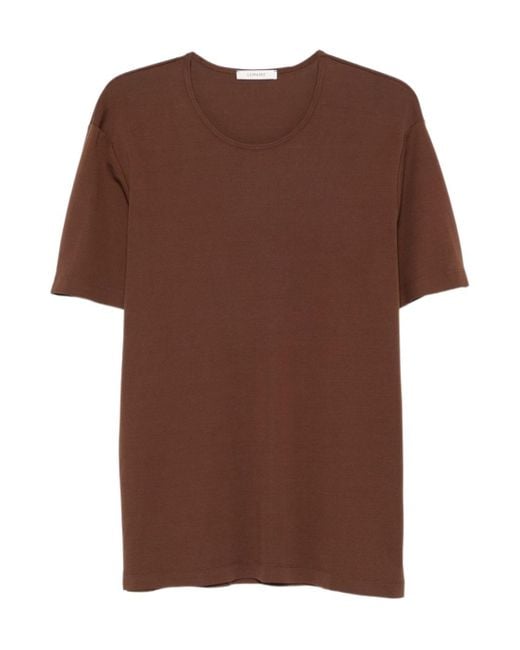 Lemaire Brown Round-Neck Cotton T-Shirt for men