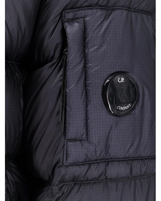 C P Company Blue Dd-Shell Hooded Jacket for men