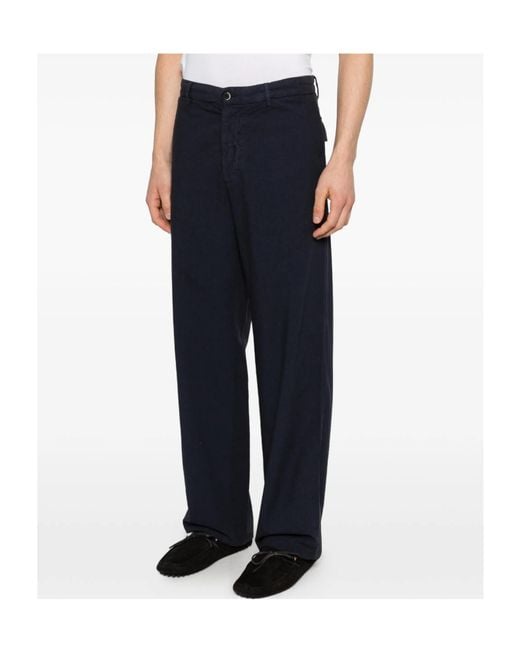 Barena Blue Plain Trousers for men