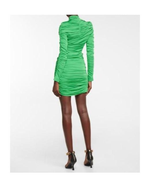 Stella McCartney Green Ruched Minidress