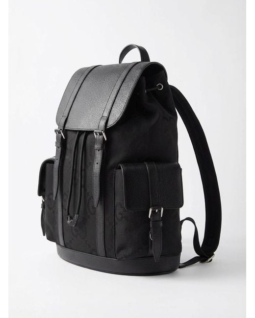 Gucci Black Jumbo Gg Backpack for men