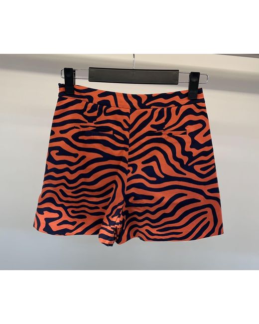 Sportmax Red Pattern Shorts