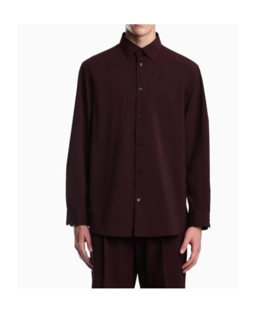 Emporio Armani Purple Regular Fit Shirt for men