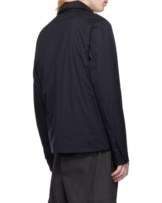 Moncler Blue Tortisse Down Shacket for men