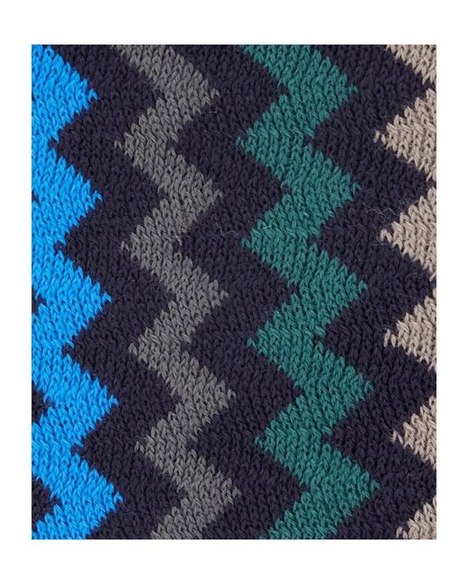 Missoni Blue Tasseled Scarf for men