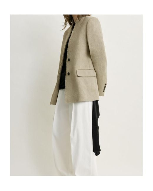 Totême Natural Totême Raw Lapel Jacket