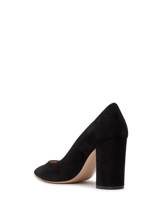 Gianvito Rossi Black Piper 85 Suede Pumps
