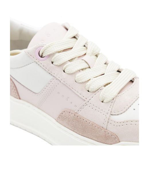 Hogan Natural Logo Debossed Sneakers