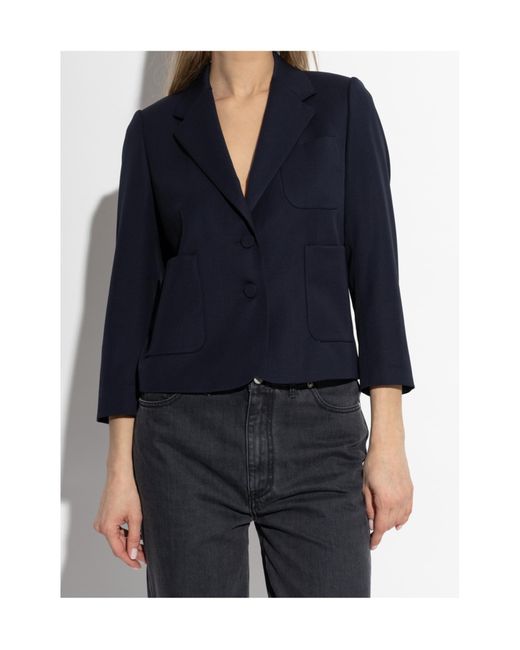 Dries Van Noten Blue Long-Sleeved Casual Jacket
