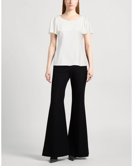 Dolce & Gabbana White Solid-Color Short-Sleeve Top