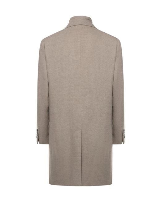 Eleventy Gray Single Breasted Coat for men