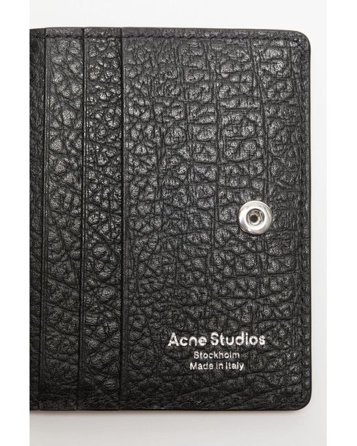 Acne Gray Folded Leather Wallet
